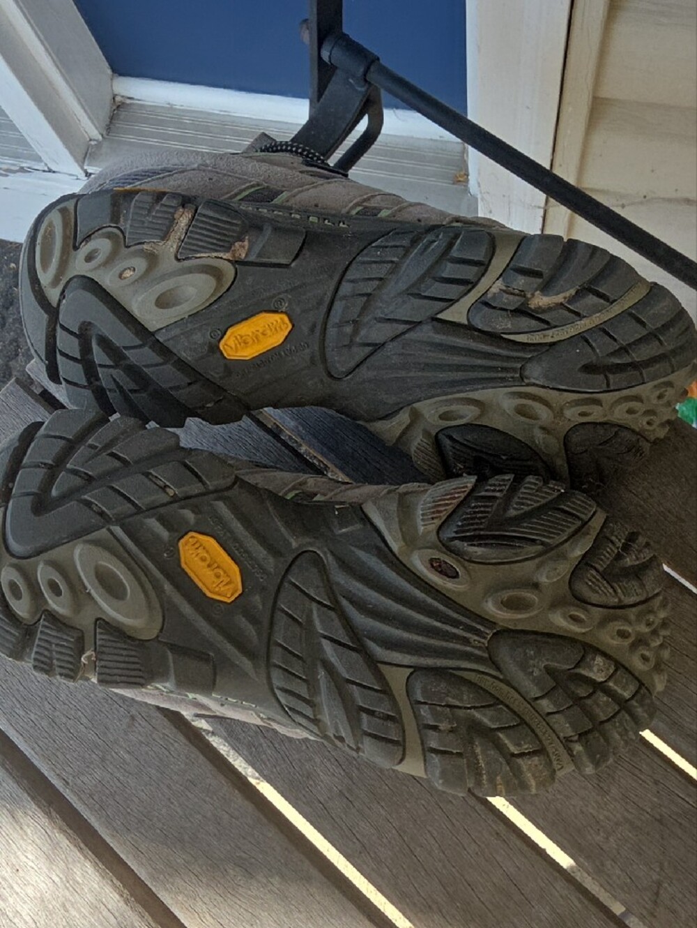 Merrell Women's Grey Trail Shoes with Mint Accents - Size 7 - Picture 9 of 10